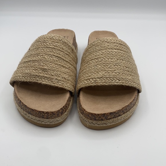 DIRTY LAUNDRY DAYTON JUTE PLATFROM SLIDES-NATURAL - Picture 2 of 6